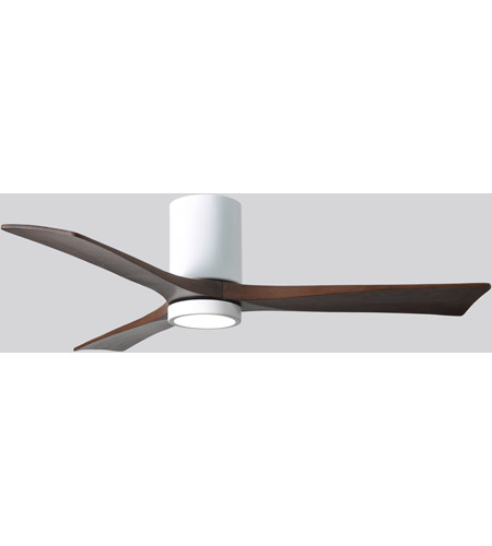 Picture of Atlas IR3HLK-WH-MWH-52 52 in. Irene-3HLK Flush Mounted Ceiling Fan in White & Matte White Blades With Integrated LED Light Kit