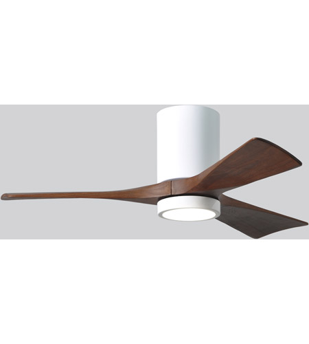 Picture of Atlas IR3HLK-WH-MWH-42 42 in. Irene-3HLK Flush Mounted Ceiling Fan in White & Matte White Blades With Integrated LED Light Kit