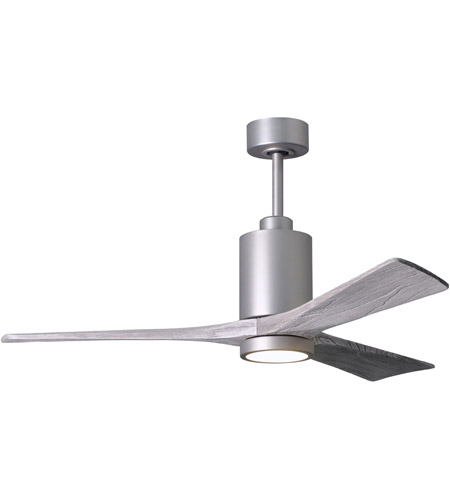 Picture of Atlas PA3-BN-MWH-52 52 in. Patricia-3 Ceiling Fan in Brushed Nickel & Matte White Blades