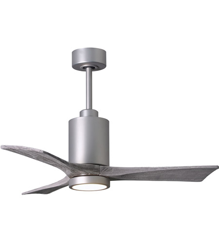 Picture of Atlas PA3-BN-MWH-42 42 in. Patricia-3 Ceiling Fan in Brushed Nickel & Matte White Blades