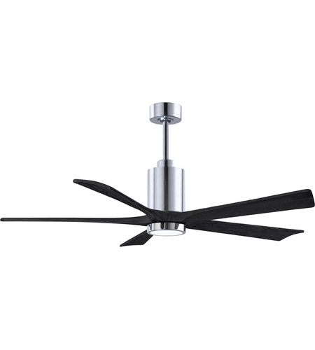 Picture of Atlas PA5-CR-BK-60 60 in. Patricia-5 Ceiling Fan in Polished Chrome & Matte Black Blades