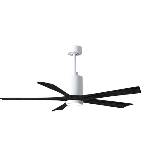Picture of Atlas PA5-WH-BK-60 60 in. Patricia-5 Ceiling Fan in White & Matte Black Blades
