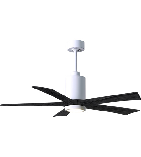 Picture of Atlas PA5-WH-BK-52 52 in. Patricia-5 Ceiling Fan in White & Matte Black Blades