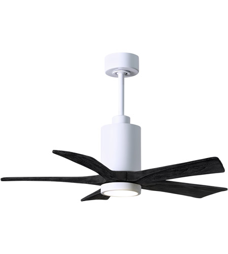 Picture of Atlas PA5-WH-BK-42 42 in. Patricia-5 Ceiling Fan in White & Matte Black Blades