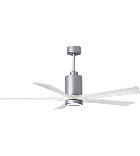Picture of Atlas PA5-BN-MWH-60 60 in. Patricia-5 Ceiling Fan in Brushed Nickel & Matte White Blades