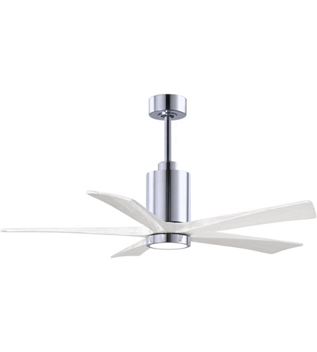 Picture of Atlas PA5-CR-MWH-52 52 in. Patricia-5 Ceiling Fan in Polished Chrome & Matte White Blades