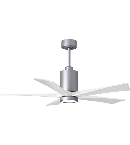 Picture of Atlas PA5-BN-MWH-52 52 in. Patricia-5 Ceiling Fan in Brushed Nickel & Matte White Blades
