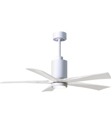 Picture of Atlas PA5-WH-MWH-52 52 in. Patricia-5 Ceiling Fan in White & Matte White Blades