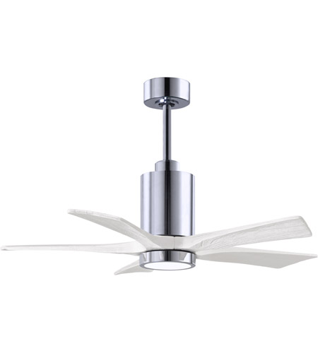 Picture of Atlas PA5-CR-MWH-42 42 in. Patricia-5 Ceiling Fan in Polished Chrome & Matte White Blades