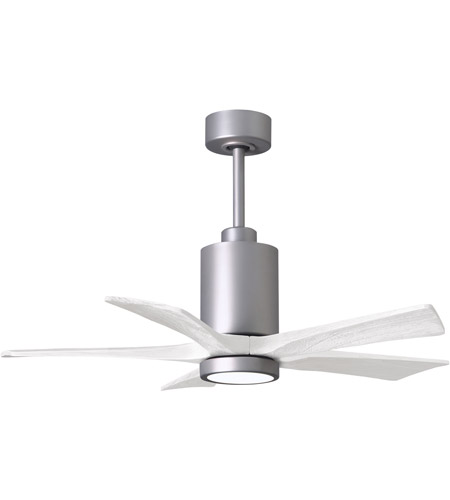 Picture of Atlas PA5-BN-MWH-42 42 in. Patricia-5 Ceiling Fan in Brushed Nickel & Matte White Blades