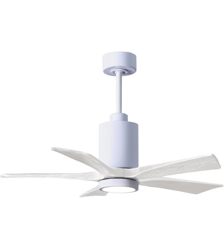 Picture of Atlas PA5-WH-MWH-42 42 in. Patricia-5 Ceiling Fan in White & Matte White Blades