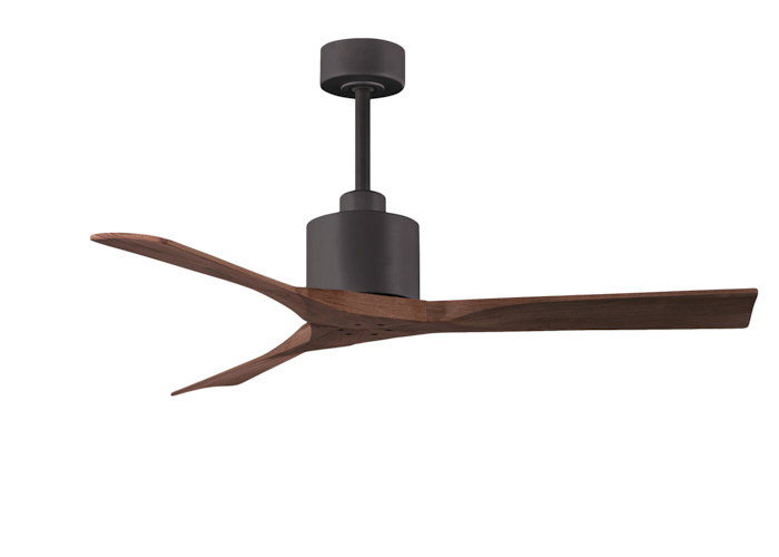 NK-TB-WA-52 52 in. Nan Ceiling Fan in Textured Bronze with Walnut Blades -  Matthews Fan Company