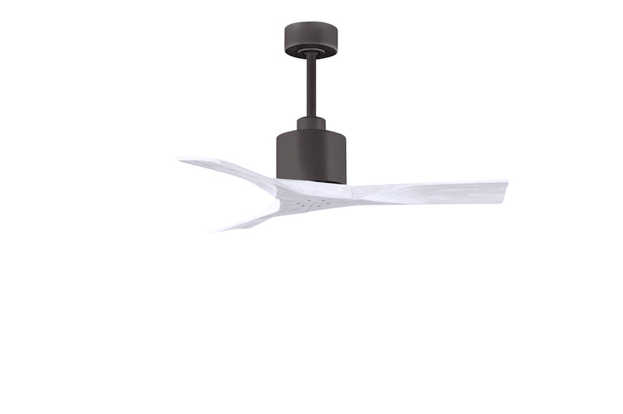 NK-TB-MWH-42 42 in. Nan Ceiling Fan in Textured Bronze & Matte White Blades -  Matthews Fan Company