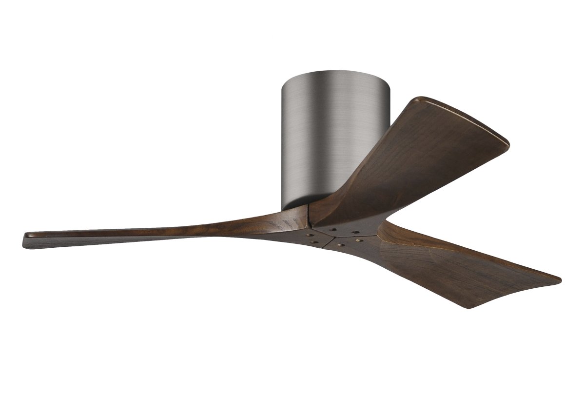 Picture of Atlas IR3H-BP-WA-42 42 in. Irene-3H Flush Mounted Ceiling Fan in Brushed Pewter & Walnut Blades