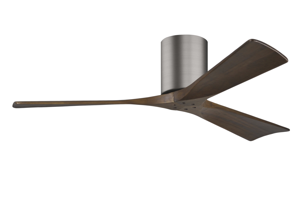 Picture of Atlas IR3H-BP-WA-52 52 in. Irene-3H Flush Mounted Ceiling Fan in Brushed Pewter & Walnut Blades
