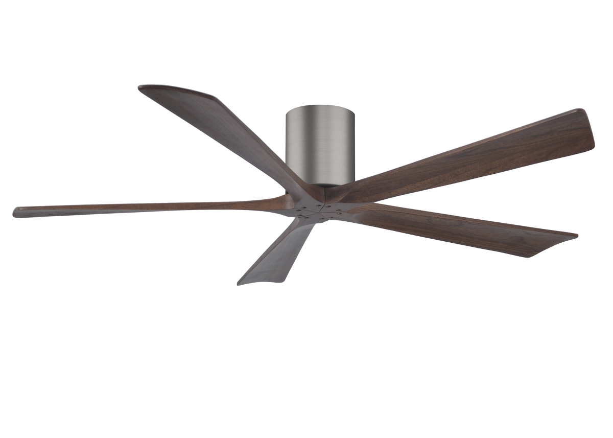 IR5H-BP-WA-60 60 in. Irene-5H Flush Mounted Ceiling Fan in Brushed Bronze & Walnut Blades -  Matthews Fan Company