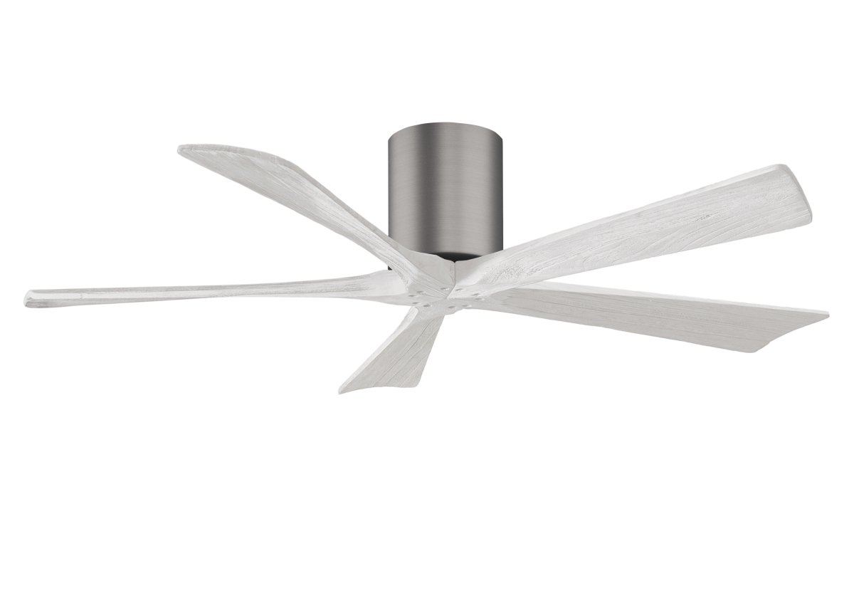 Picture of Atlas IR5H-BP-MWH-52 52 in. Irene-5H Flush Mounted Ceiling Fan in Brushed Bronze & Matte White Blades
