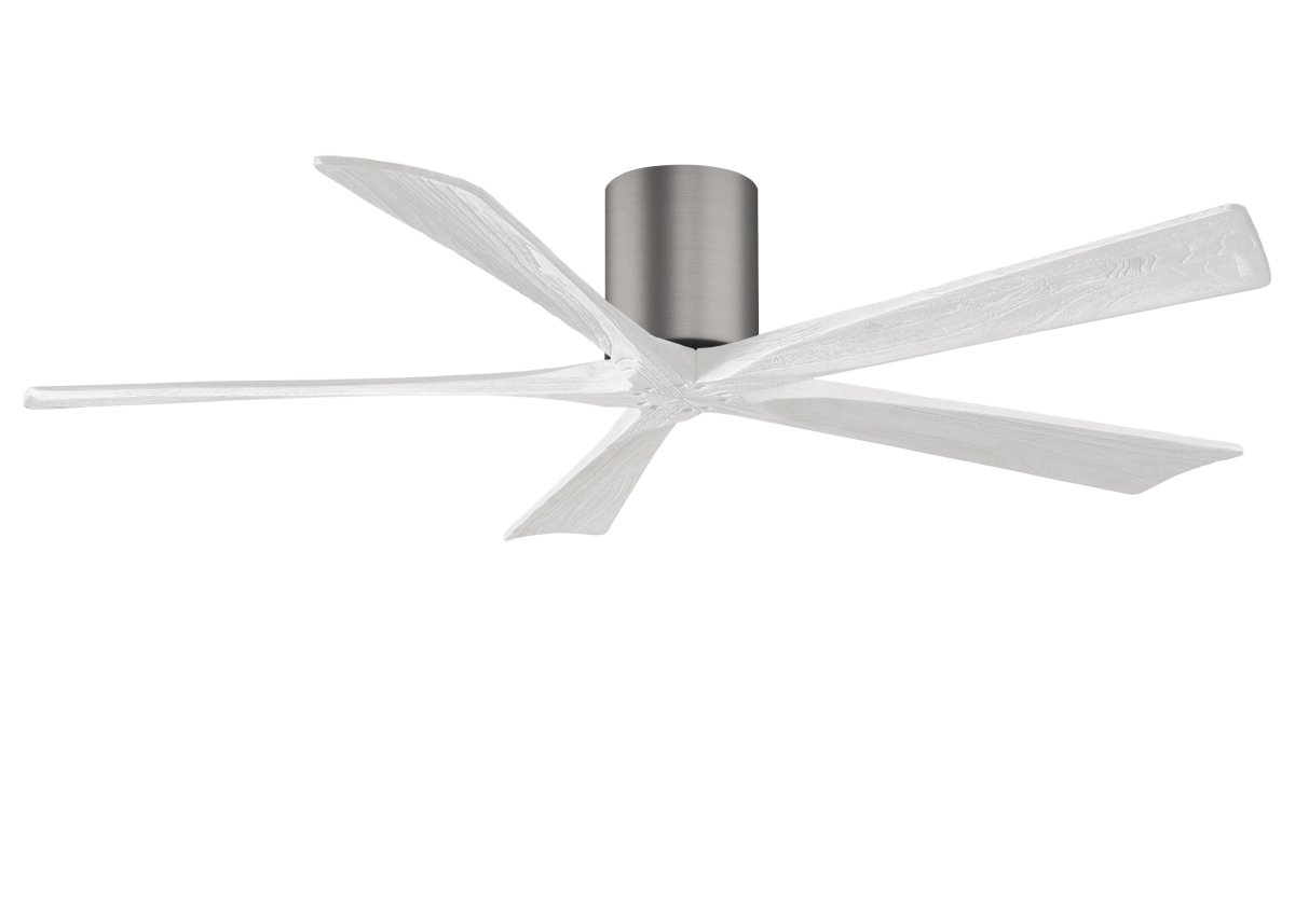 Picture of Atlas IR5H-BP-MWH-60 60 in. Irene-5H Flush Mounted Ceiling Fan in Brushed Bronze & Matte White Blades