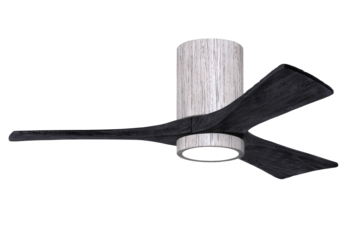 Picture of Atlas IR3HLK-BW-BK-42 42 in. Irene-3HLK Flush Mounted Ceiling Fan with Integrated LED&#44; Barn Wood Tone & Matte Black Blades