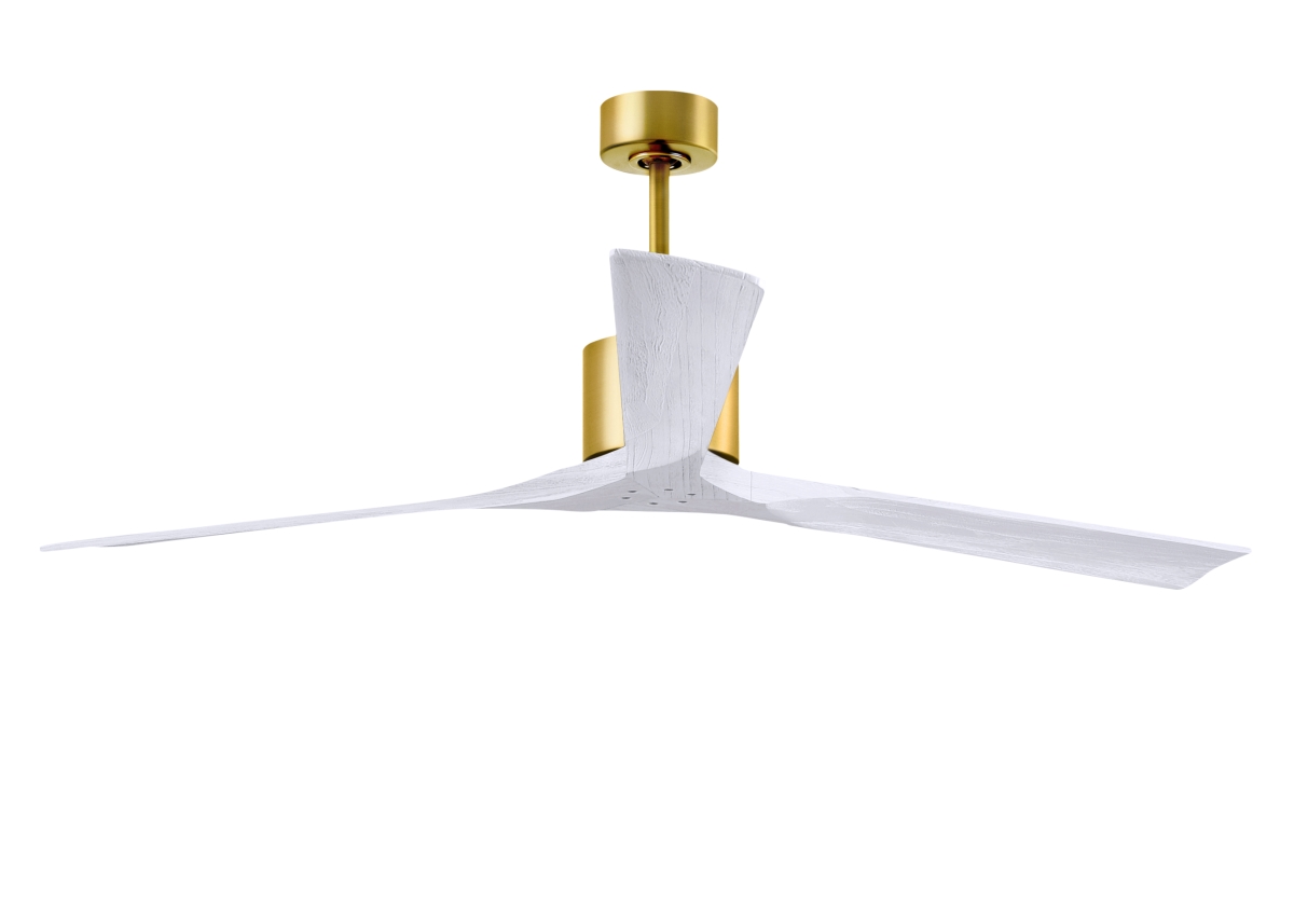 Picture of Atlas NKXL-BRBR-MWH-72 72 in. Nan XL Ceiling Fan&#44; Brushed Brass & Matte White Blades