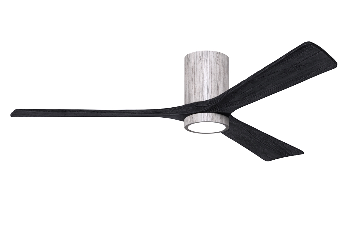Picture of Atlas IR3HLK-BW-BK-60 60 in. Irene-3HLK Flush Mounted Ceiling Fan with Integrated LED&#44; Barn Wood Tone & Matte Black Blades