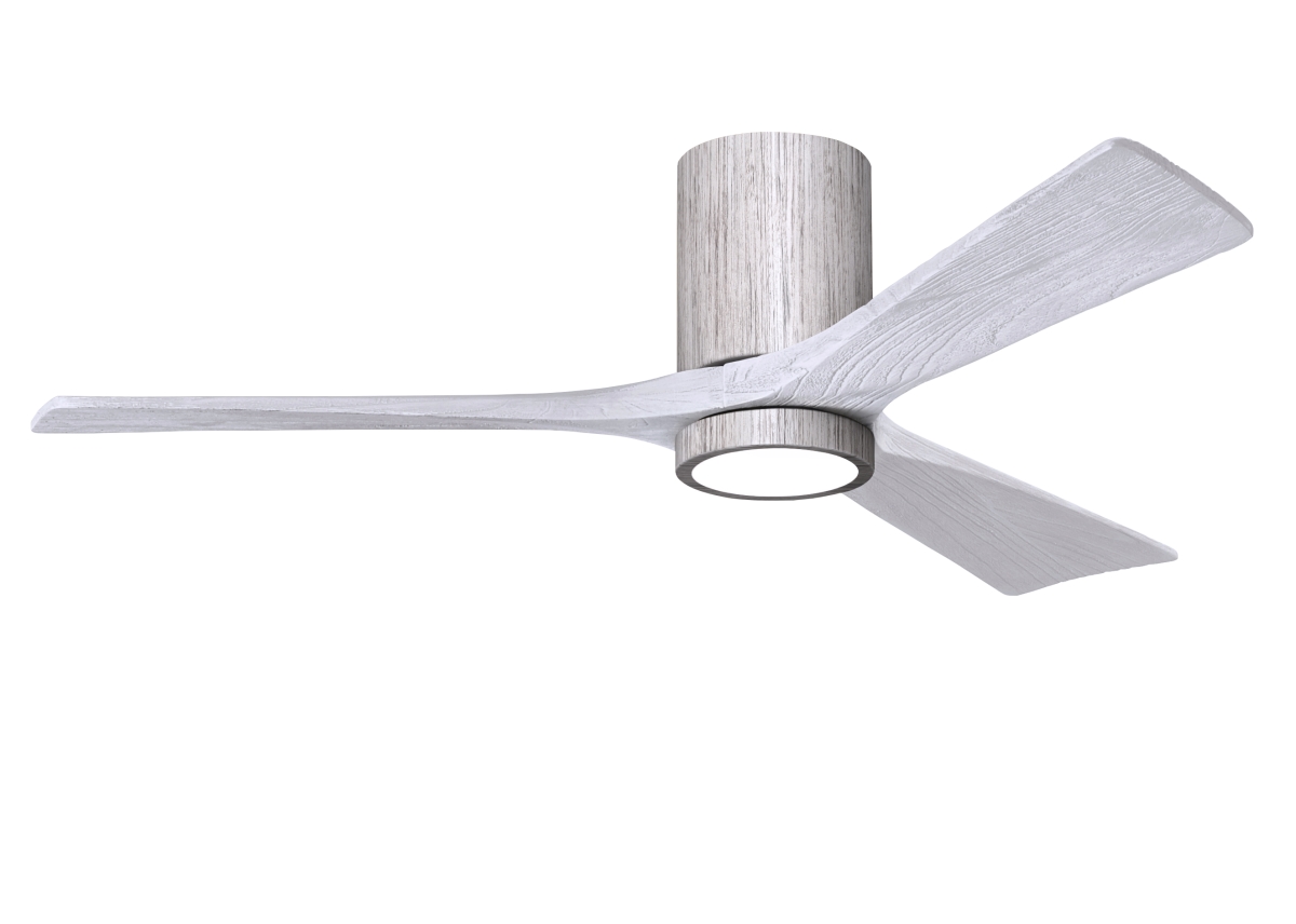 Picture of Atlas IR3HLK-BW-MWH-52 52 in. Irene-3HLK Flush Mounted Ceiling Fan with Integrated LED&#44; Barn Wood Tone & Matte White Blades
