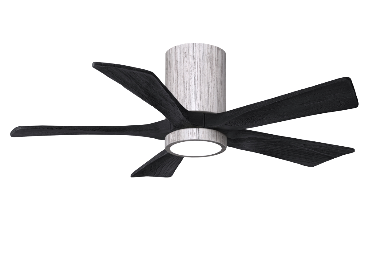 Picture of Atlas IR5HLK-BW-BK-42 42 in. Irene-5HLK Flush Mounted Ceiling Fan with Integrated LED&#44; Barn Wood Tone & Matte Black Blades