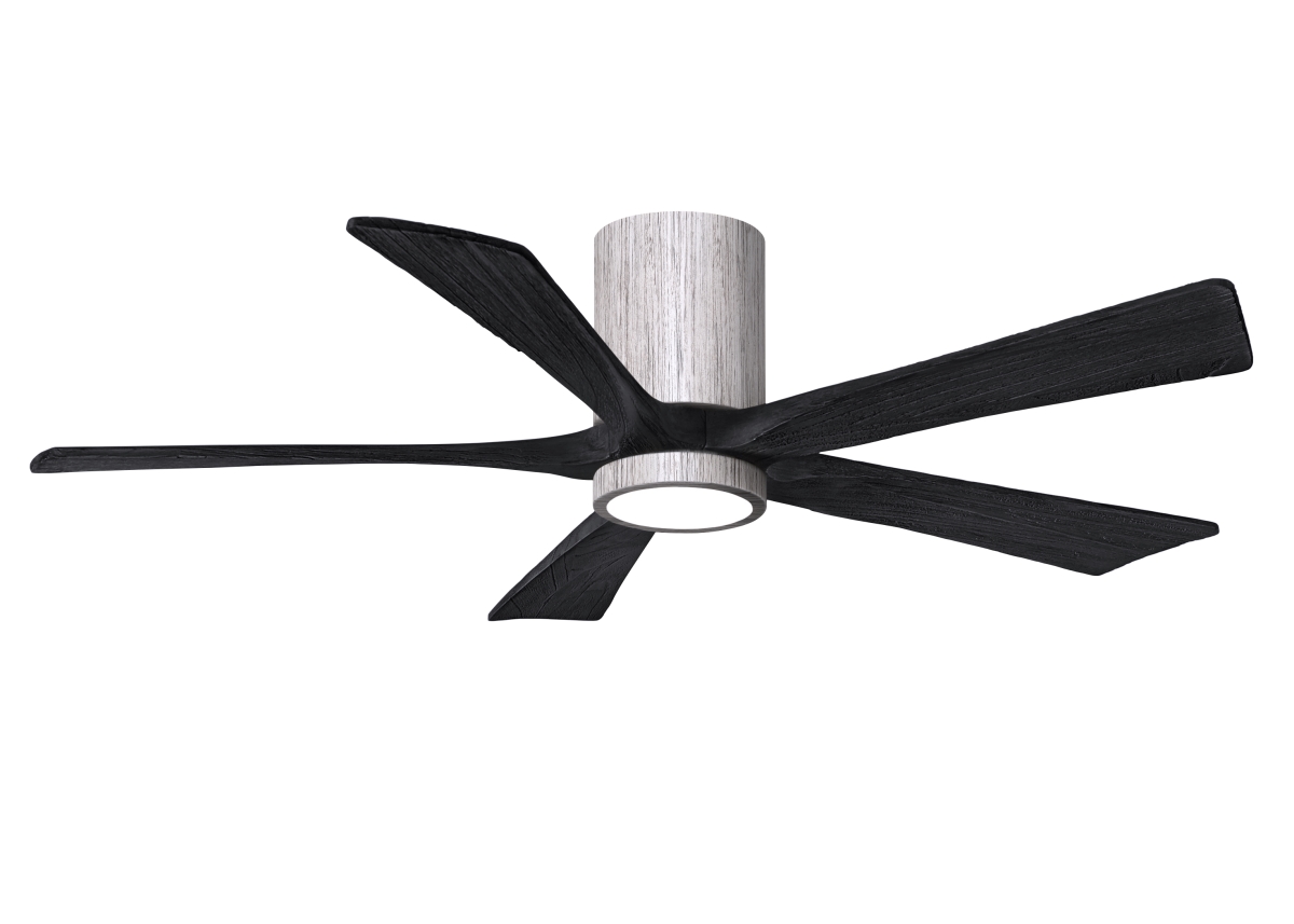 Picture of Atlas IR5HLK-BW-BK-52 52 in. Irene-5HLK Flush Mounted Ceiling Fan with Integrated LED&#44; Barn Wood Tone & Matte Black Blades