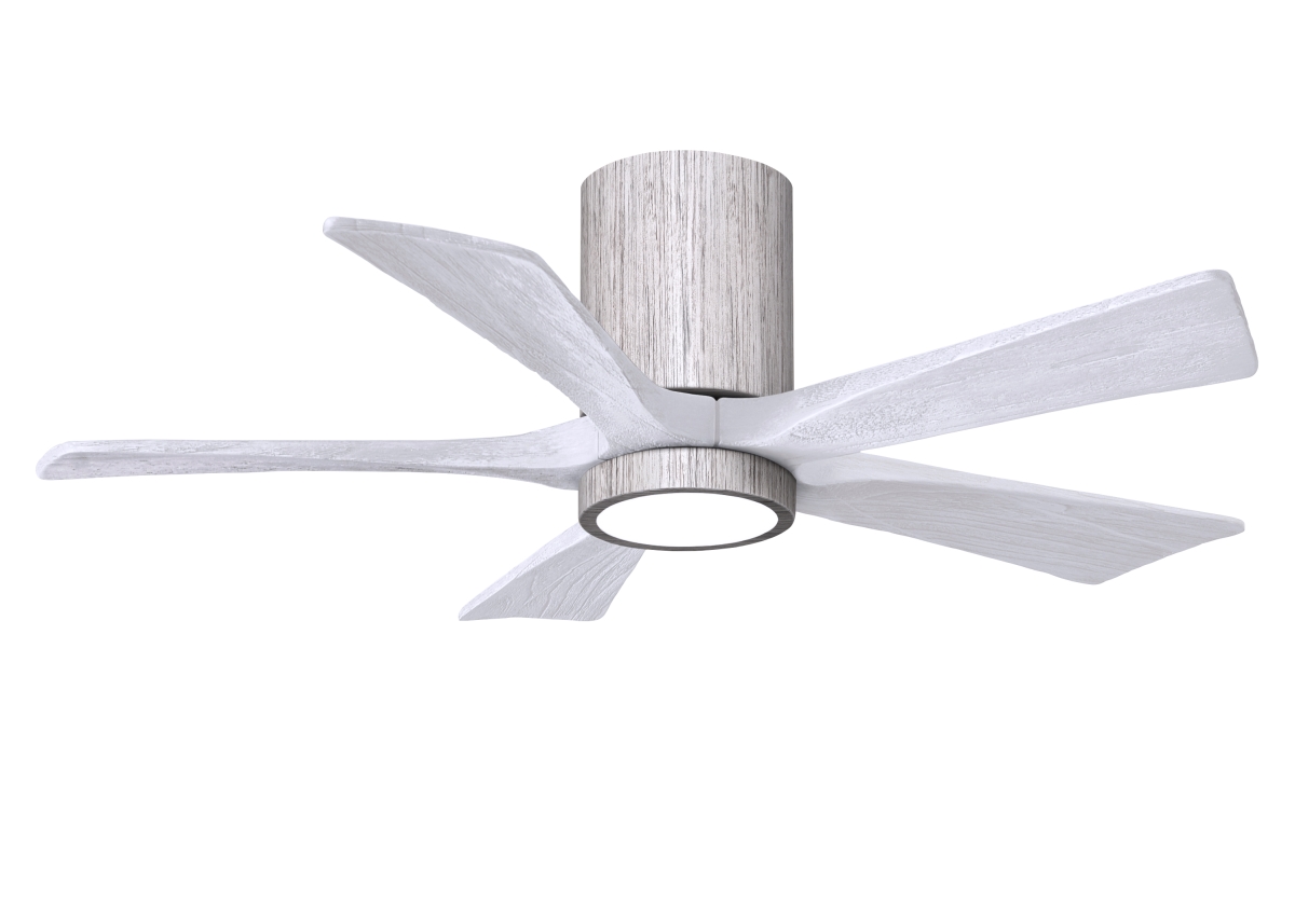 Picture of Atlas IR5HLK-BW-MWH-42 42 in. Irene-5HLK Flush Mounted Ceiling Fan with Integrated LED&#44; Barn Wood Tone & Matte White Blades