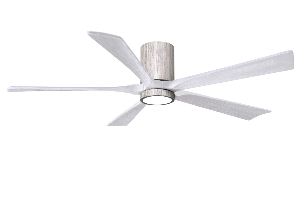 Picture of Atlas IR5HLK-BW-MWH-60 60 in. Irene-5HLK Flush Mounted Ceiling Fan with Integrated LED&#44; Barn Wood Tone & Matte White Blades
