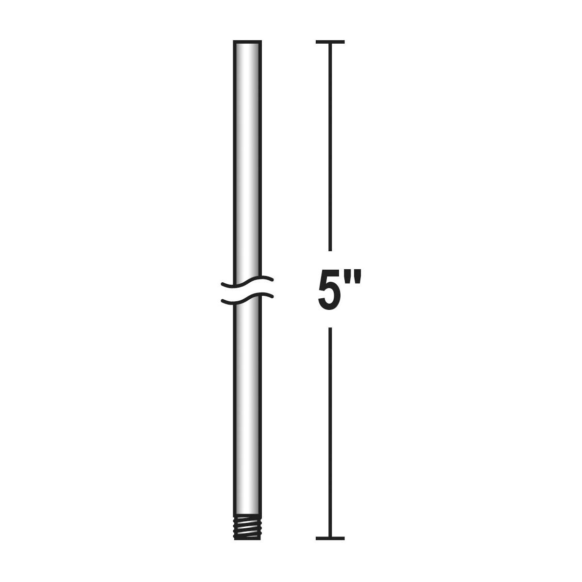 Picture of Atlas AT-5DR-MWH 5 in. Atlas Down Rod, Matte White