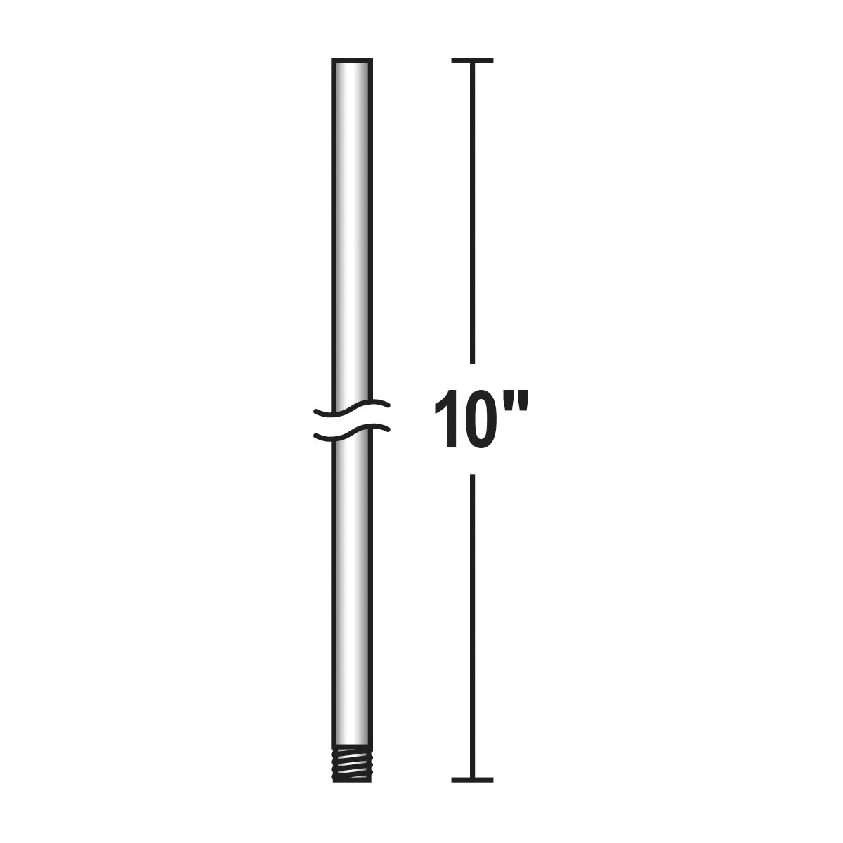 Picture of Atlas AT-10DR-BRBR 10 in. Atlas Down Rod, Brushed Brass