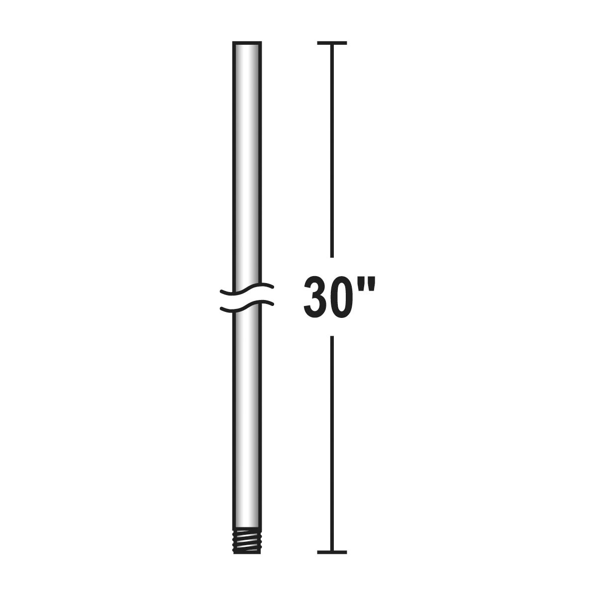 Picture of Atlas AT-30DR-MWH 30 in. Atlas Down Rod, Matte White