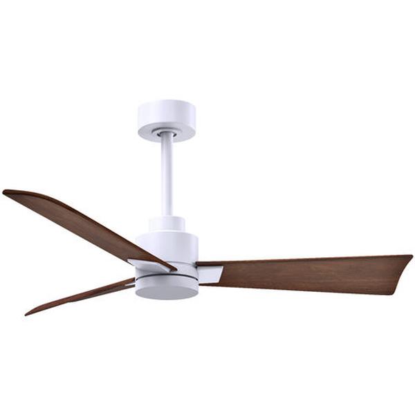 Picture of Atlas AK-TB-MWH-42 42 in. Alessandra 3-Blade Transitional Ceiling Fan with Matte White Blades&#44; Textured Bronze