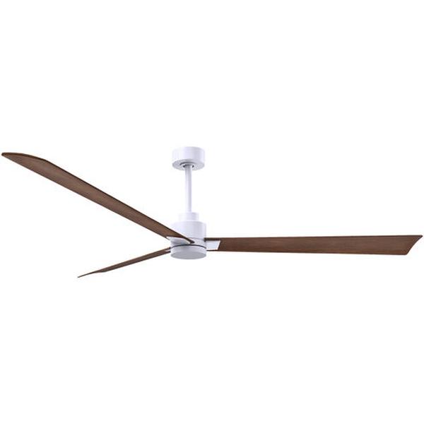 Picture of Atlas AK-TB-MWH-72 72 in. Alessandra 3-Blade Transitional Ceiling Fan with Matte White Blades&#44; Textured Bronze