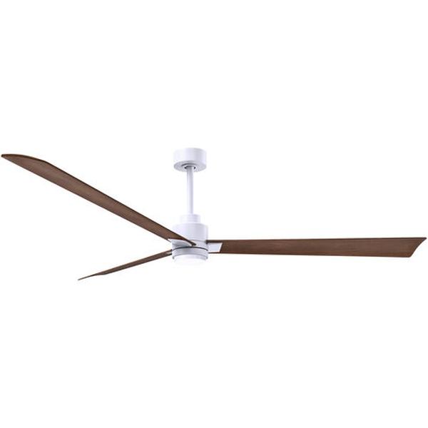Picture of Atlas AKLK-TB-MWH-72 72 in. Alessandra 3-Blade Transitional Ceiling Fan with Matte White Blades&#44; Textured Bronze