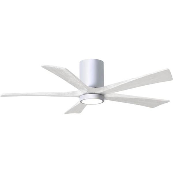 IR5HLK-BP-BW-52 52 in. Irene-5HLK Five-Blade Flush Mount Paddle Fan with Barn Wood Blades & Integrated LED Light Kit, Brushed Pewter -  Atlas