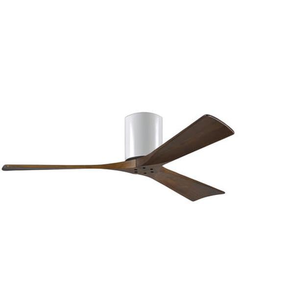 Picture of Atlas IR3H-WN-LM-52 52 in. Irene-3H Three-Blade Flush Mount Paddle Fan with Matte White Tone Blades&#44; Walnut