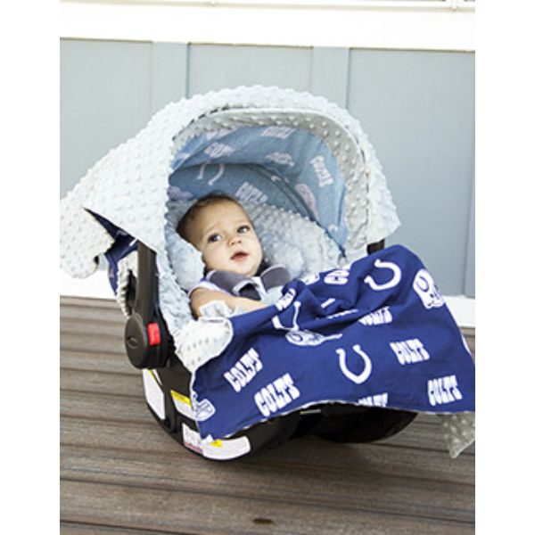 Picture of Mothers Lounge standrad Indianapolis Colts Whole Caboodle Baby Infant Car Seat Cover Kit - Standrad