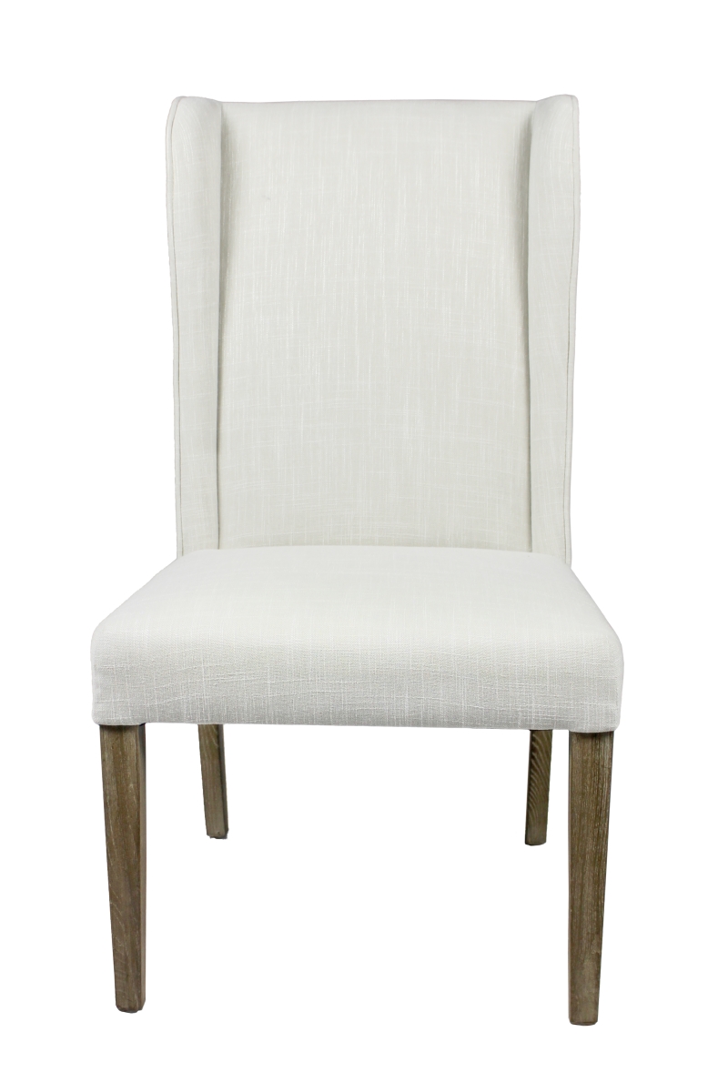 Ivory Side Chair with Wood Legs