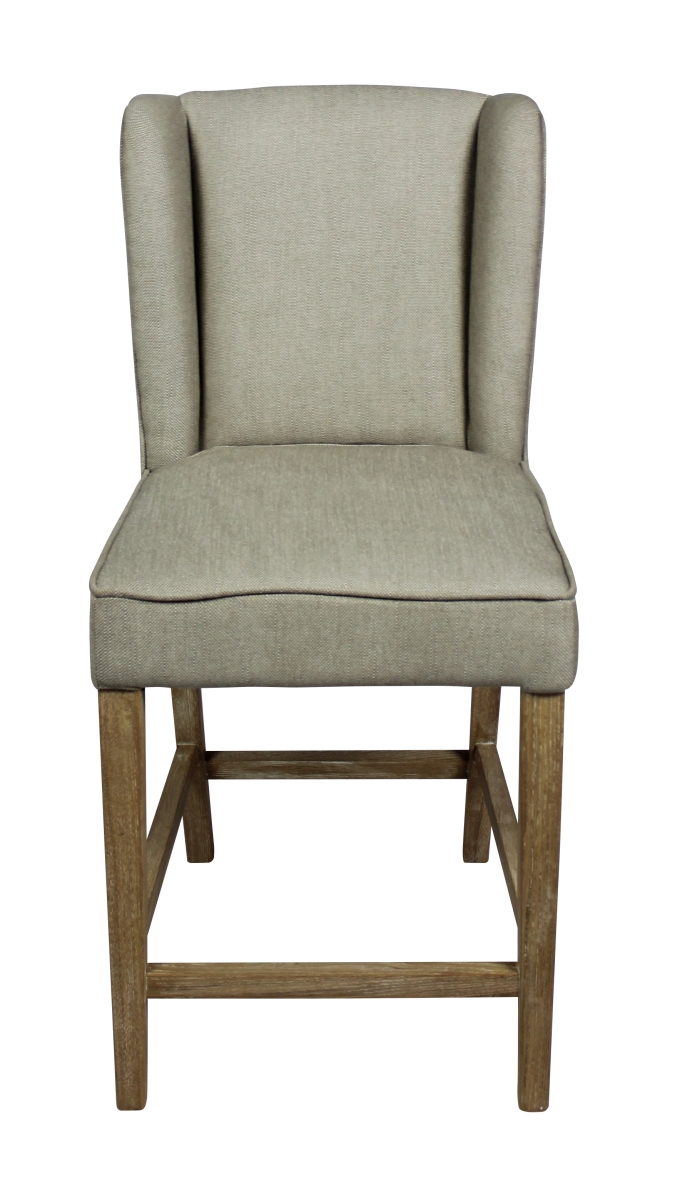 88011072 Natural Counter Stool with Wood Base