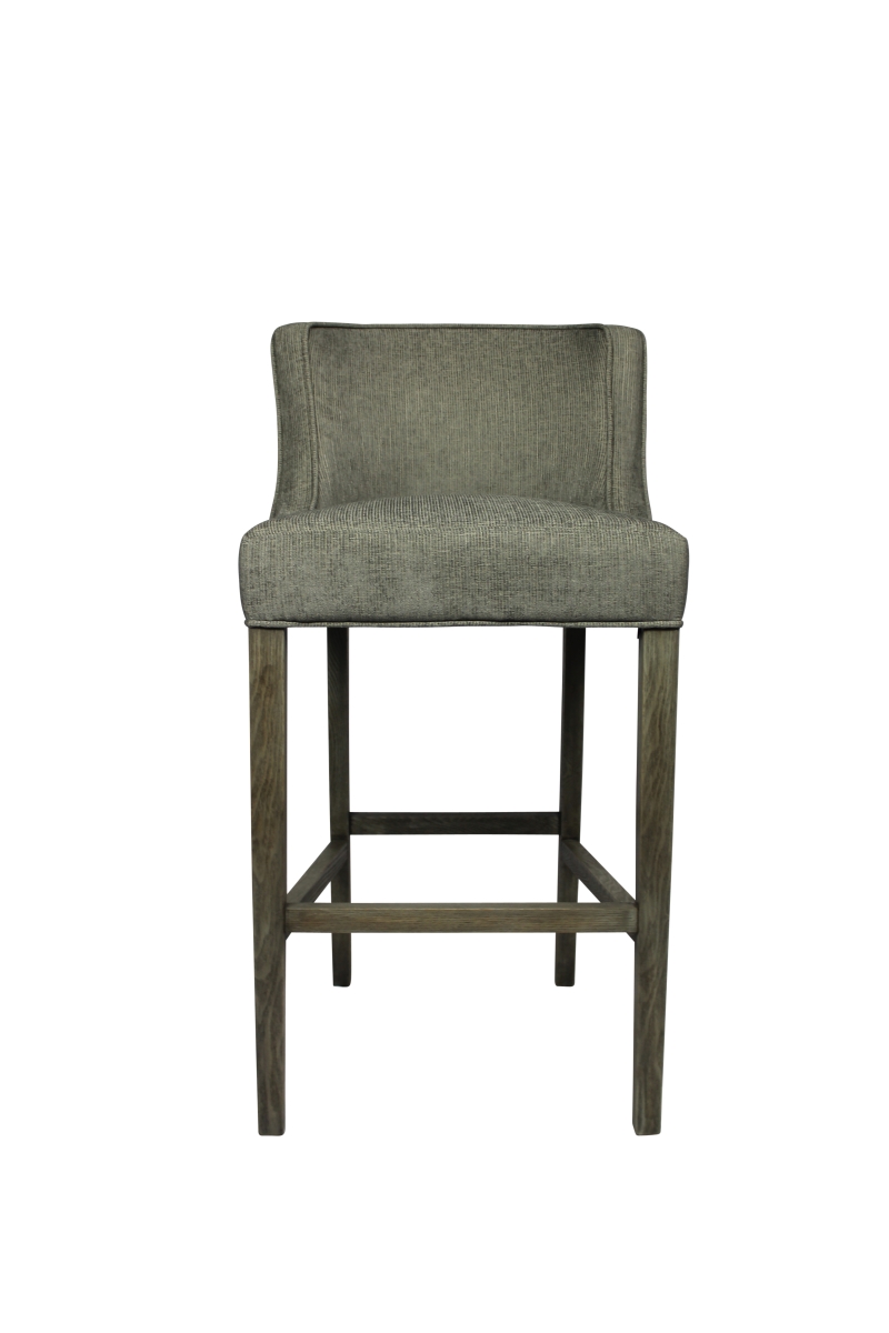 88011073 Charcoal Bar Stool with Wood Legs