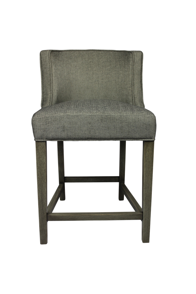 88011075 Charcoal Counter Stool with Wood Legs