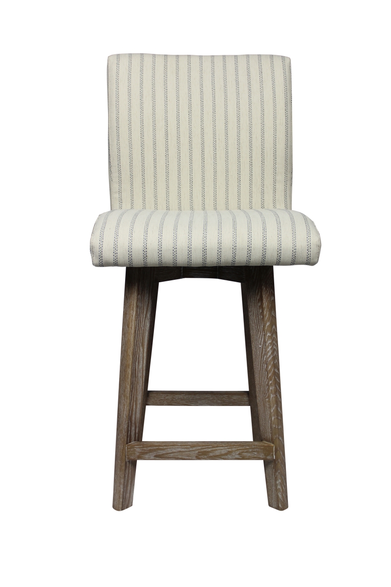 94011054 Swivel Counter Stool with Wood Base