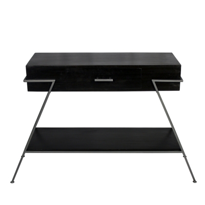 Zak Console Table - Walnut - Iron Frame - Handcrafted Design