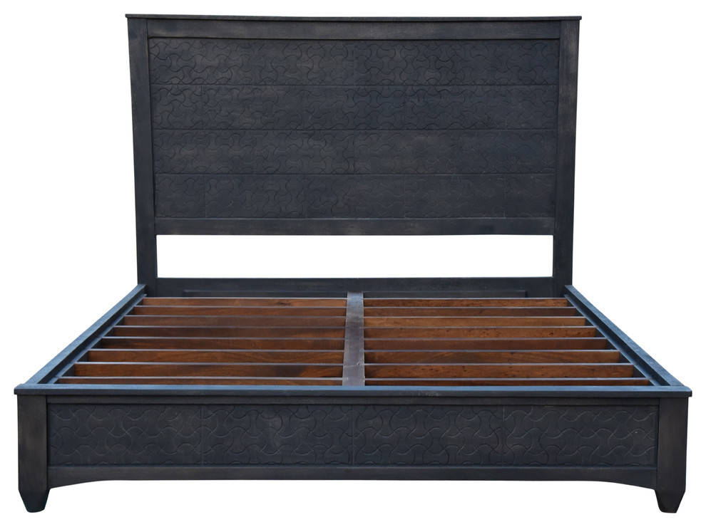 Gridley Cal King Bed, Grey Wash