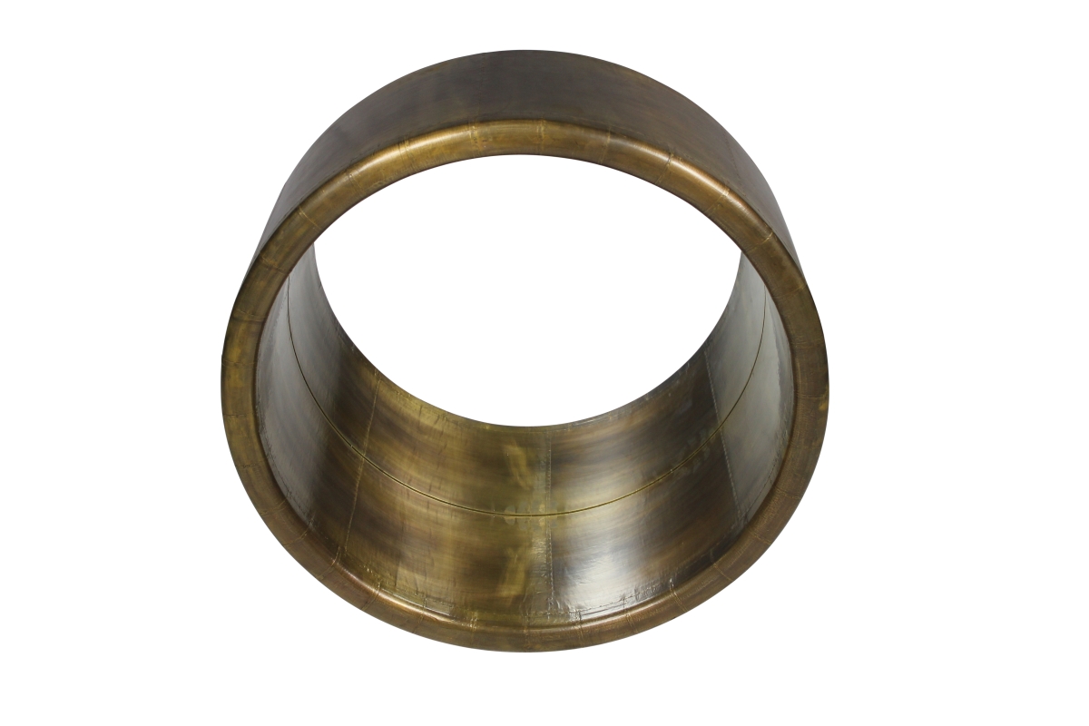 Earhart Round Mirror, Brass Tone