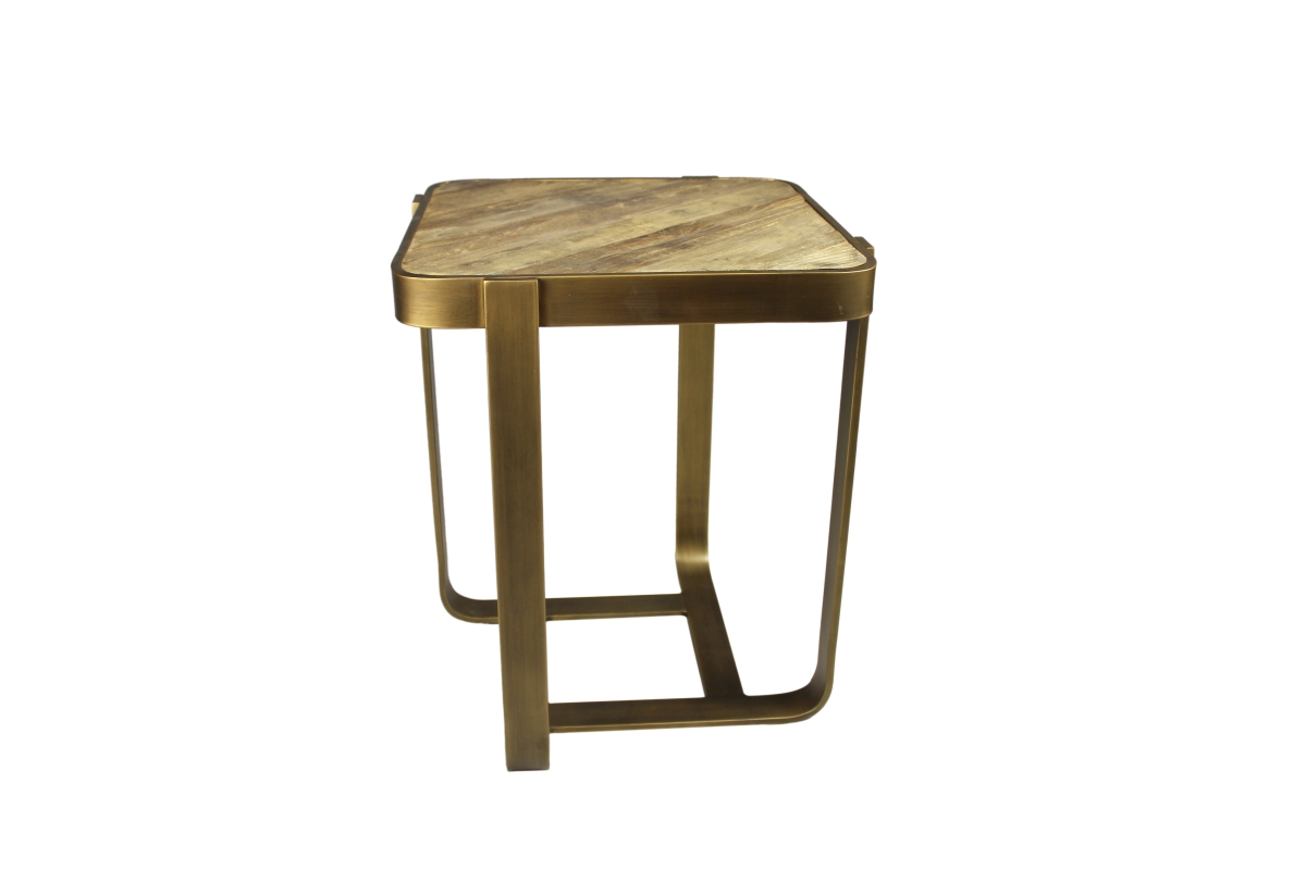 Amos Square Side Table - Multi-Color - 20in. W x 20in. D x 24in. H - Handcrafted Design