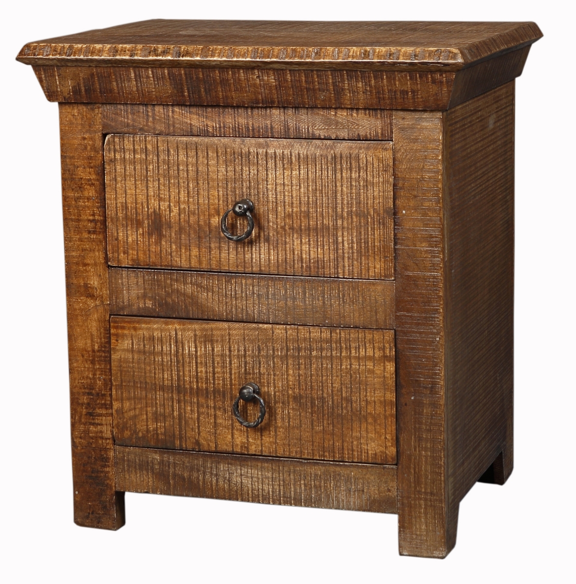 52014003 Kiln-Dried Solid Mango Wood Troy 2 Drawer Nightstand