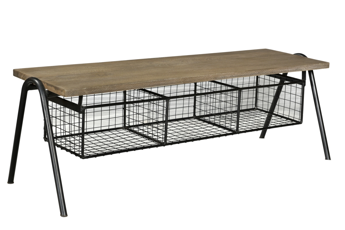 71107003 Romon Bench with 3 Metal Compartments